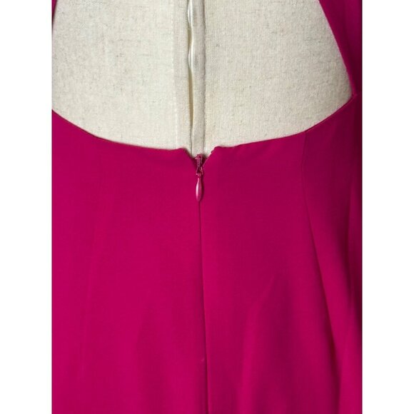 Jill Stuart Dress Women 0 Hot Pink V Neck Twisted Back Sleeveless Gown NWT Party - Picture 10 of 13